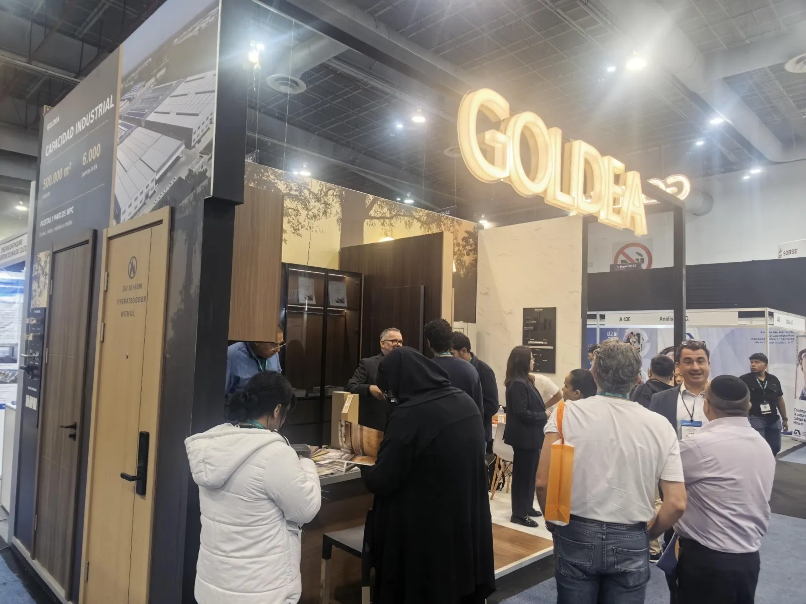 Goldea booth at Expo CIHAC 2026 in Mexico City