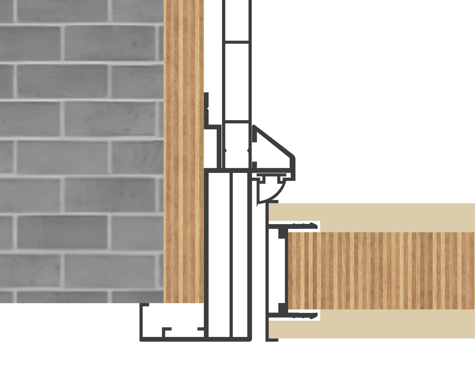 DM25AC-J949 Aluminium Wooden Door