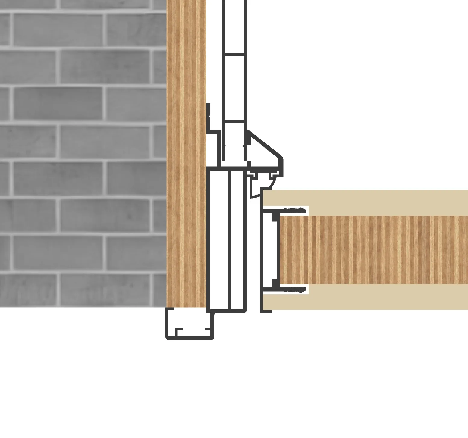 DZ05AF-J014 Aluminium Wooden Door