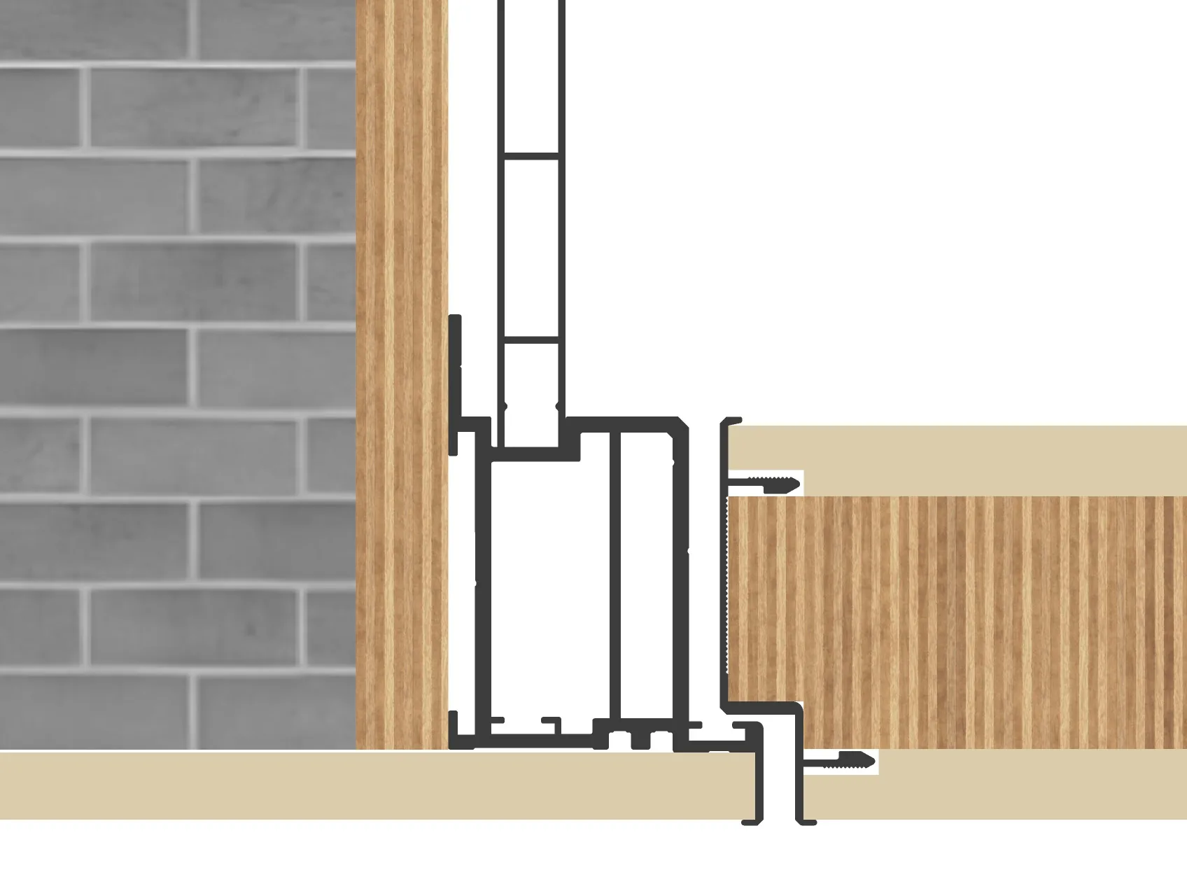 DZ05AF-J011 Aluminium Wooden Door