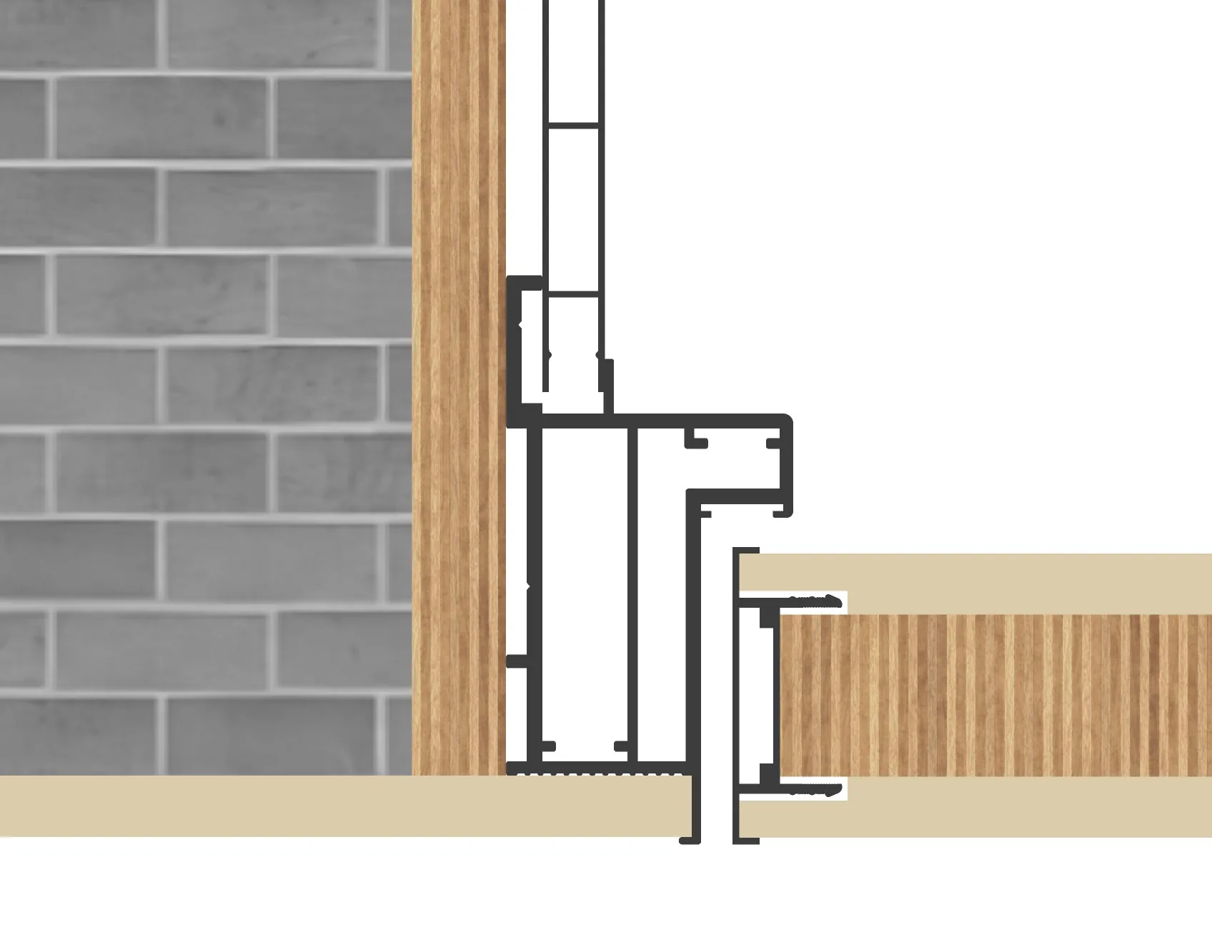 DZ05AF-J013 Aluminium Wooden Door