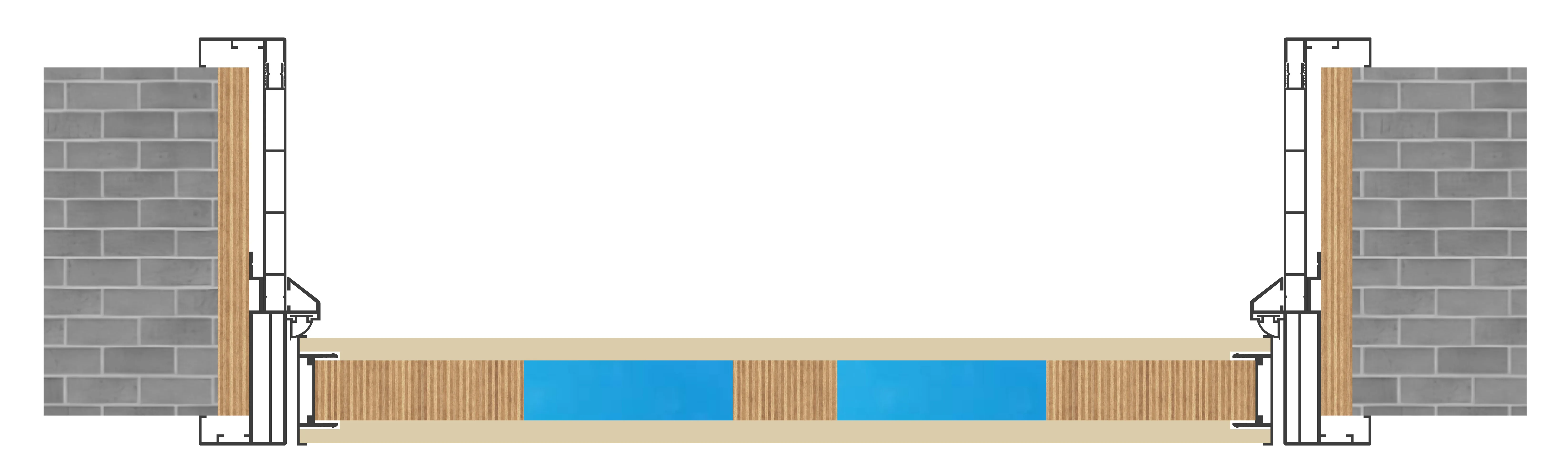 DM25AC-J949 Aluminium Wooden Door