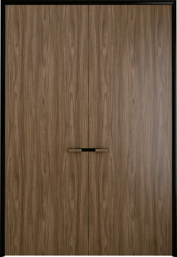 Aluminum Frame Wooden Door / Fireproof Door - DM25AF-949