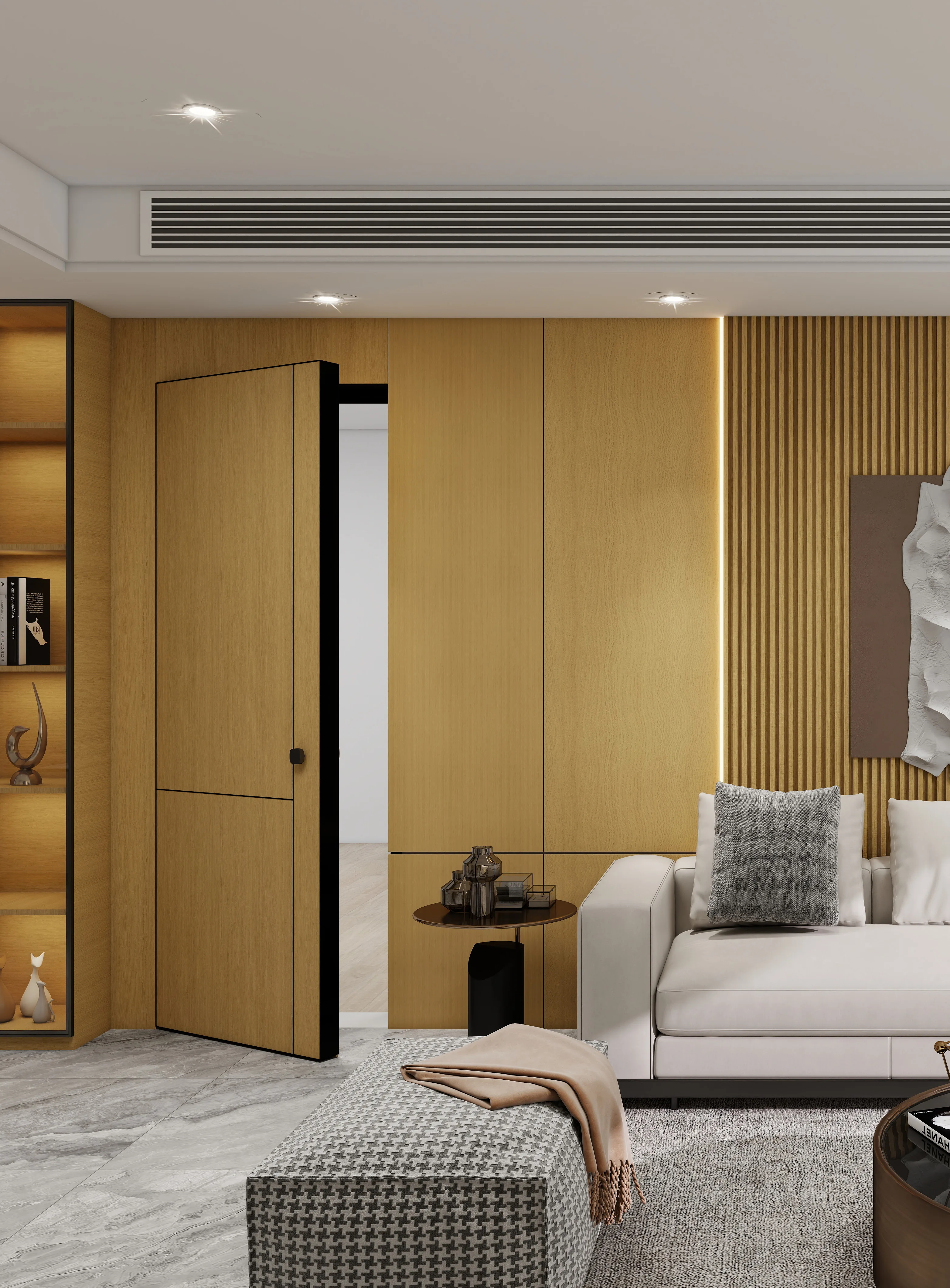 DZ05AF-J013 Aluminium Wooden Door