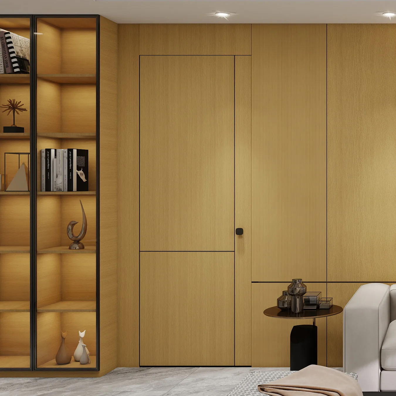 DZ05AF-J013 Aluminium Wooden Door