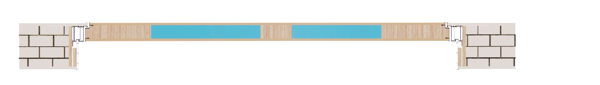 DZ05AF-J012 Aluminium Wooden Door